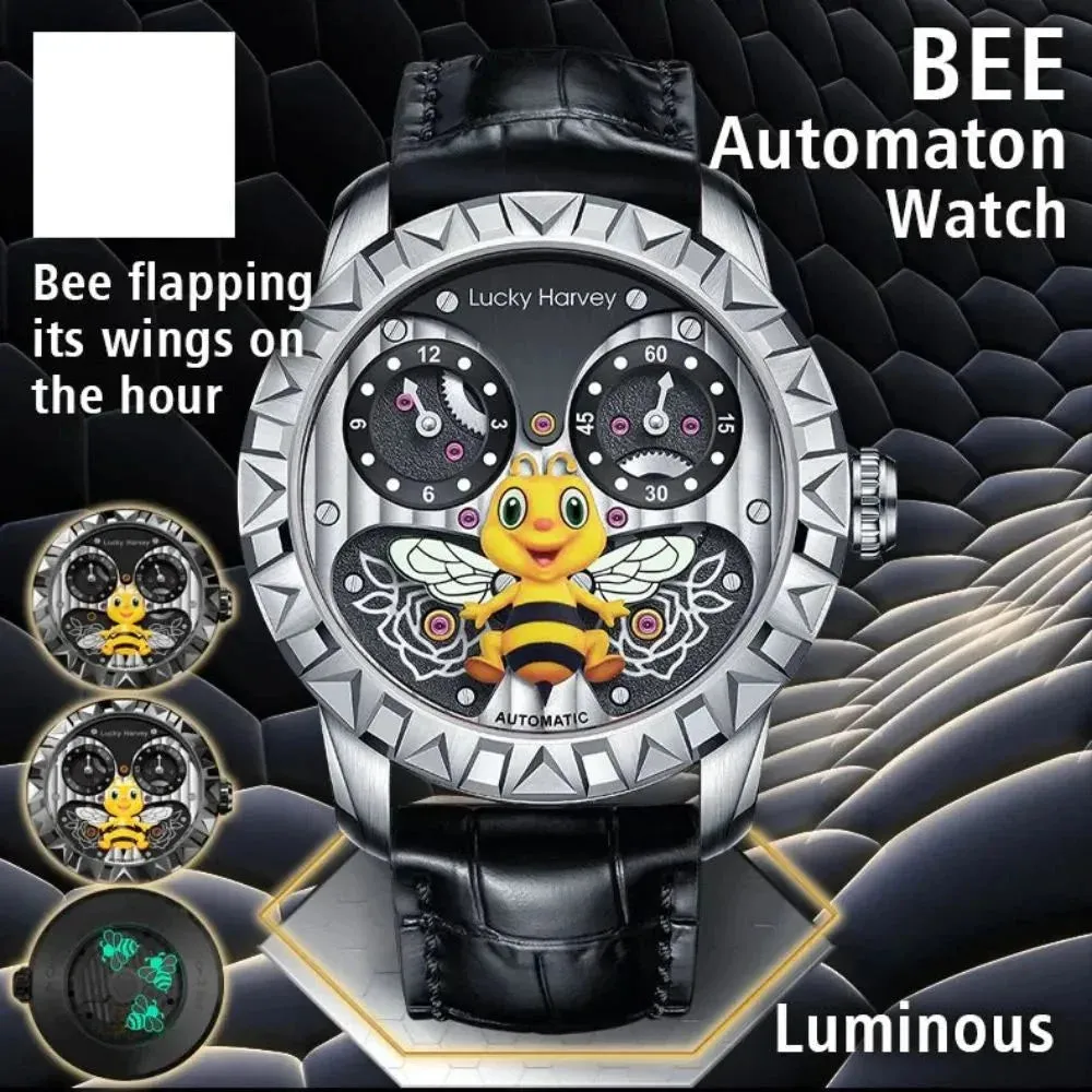 Limited Edition Honey Bee Flapping Dial Waterproof Watch for Men