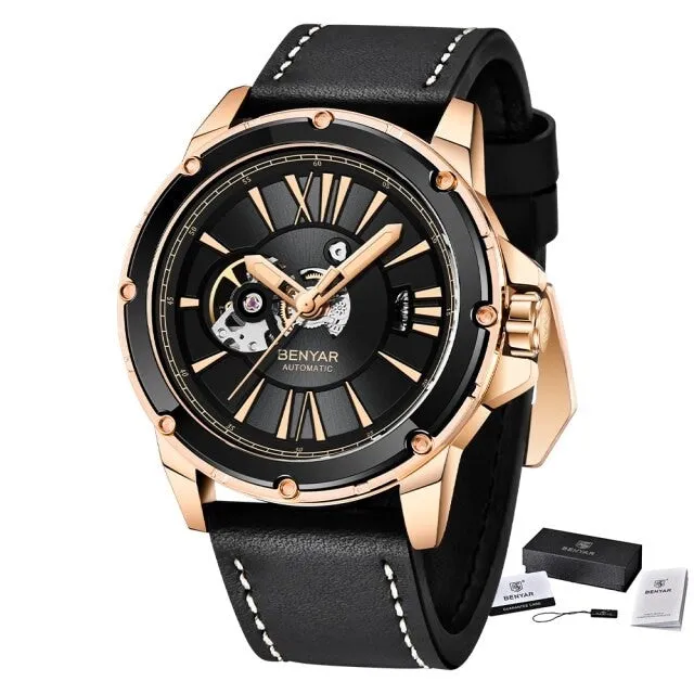 Luxury Hollow Design 3bar Waterproof Tourbillon Sports Watch for Men