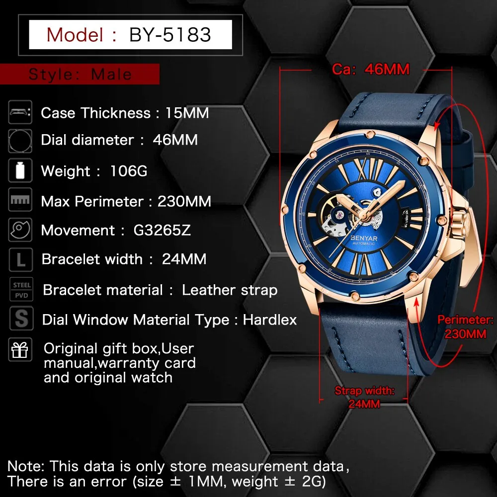 Luxury Hollow Design 3bar Waterproof Tourbillon Sports Watch for Men