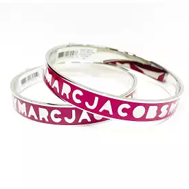 Marc Jacobs Bangle Logo Bracelet Pop Pink/Silver 1PC