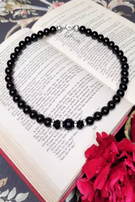 Matinee Pearl Necklace (Black)