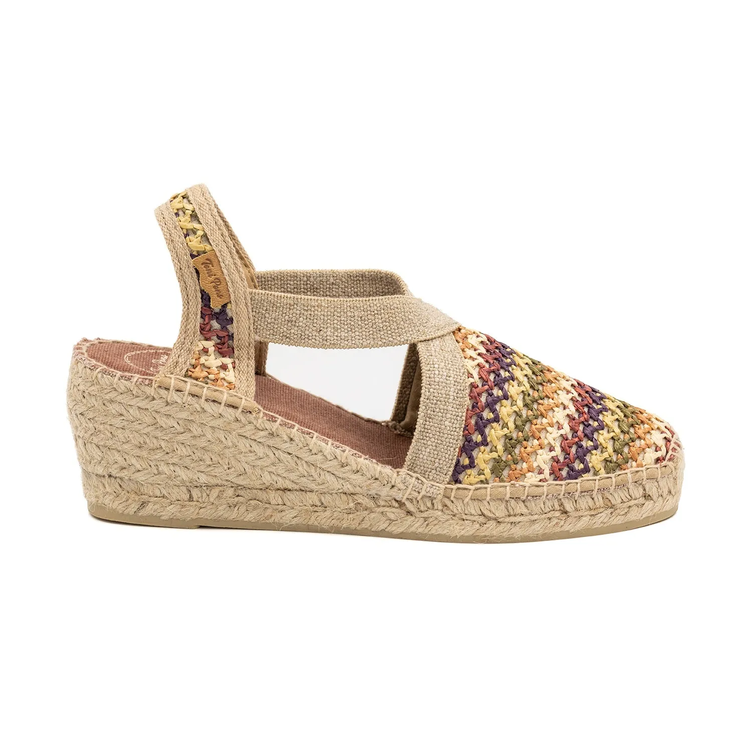 Multicolor Cotton Blend Wedges For Women - Terra-NZ