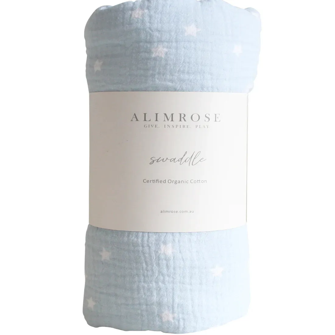 MW20STB - Muslin Swaddle Starry Night - Baby Blue