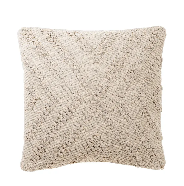 Natural Chevron Bobble Pillow