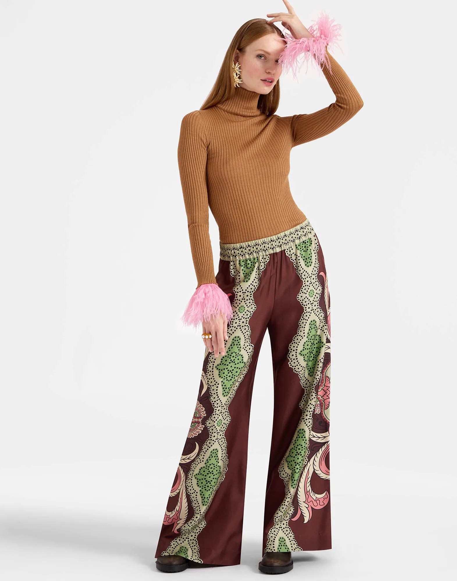 Palazzo Pants in Portal Placée Brown for Women | La DoubleJ