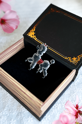 Poodles In Paris Brooch