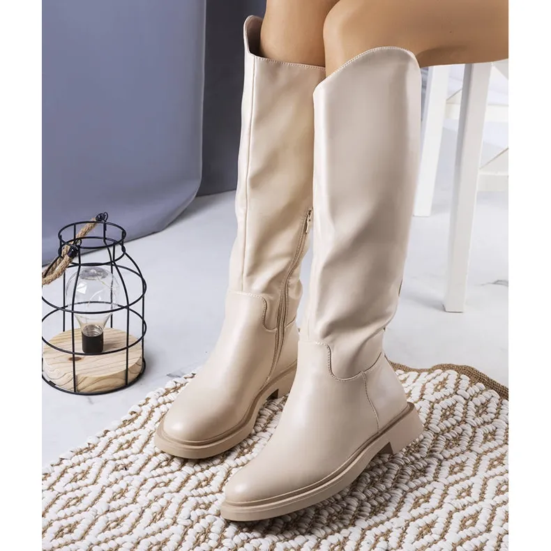 Prinio beige insulated boots