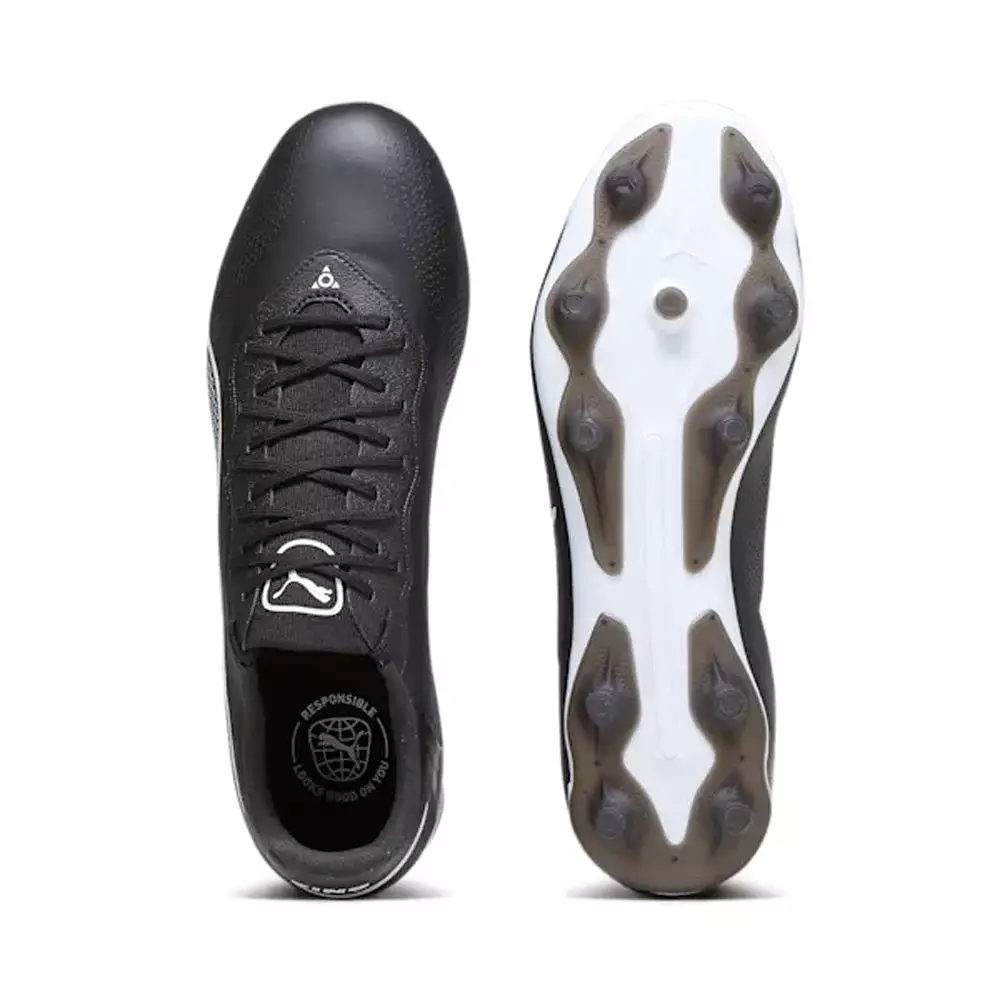 Puma King Pro FG/AG Football Boots (Black/White)