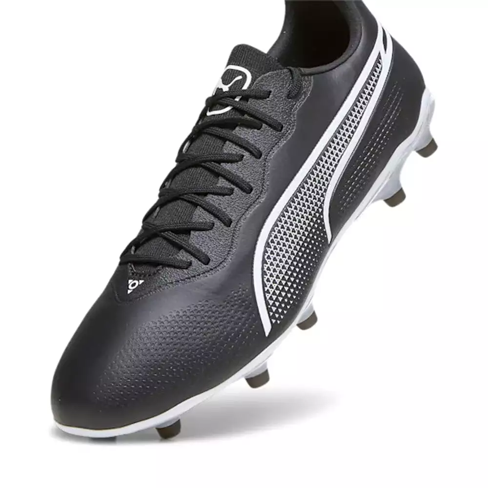 Puma King Pro FG/AG Football Boots (Black/White)