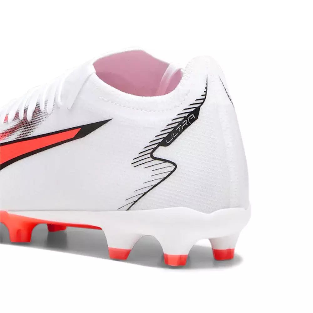 Puma Ultra Match FG/AG Football Boots (White/Black/Fire Orchid)