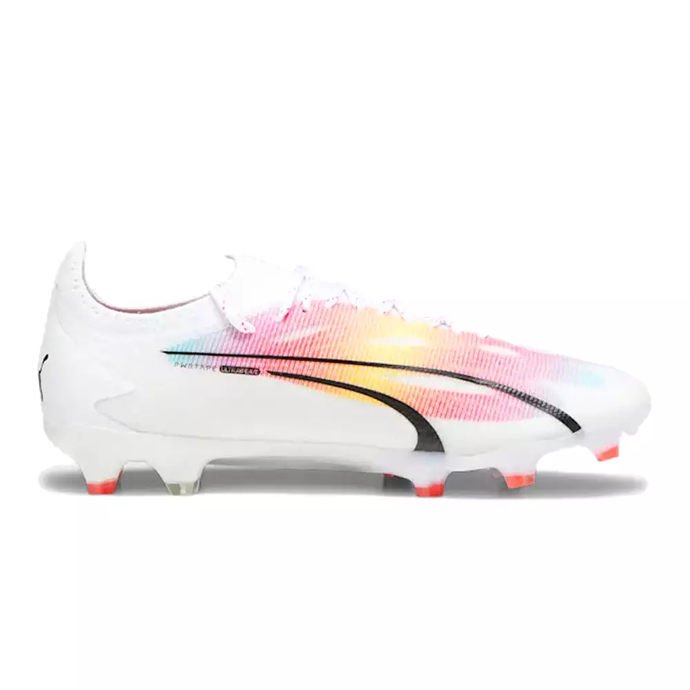 Puma Ultra Ultimate FG/AG Football Boots (White/Black/Fire Orchid)