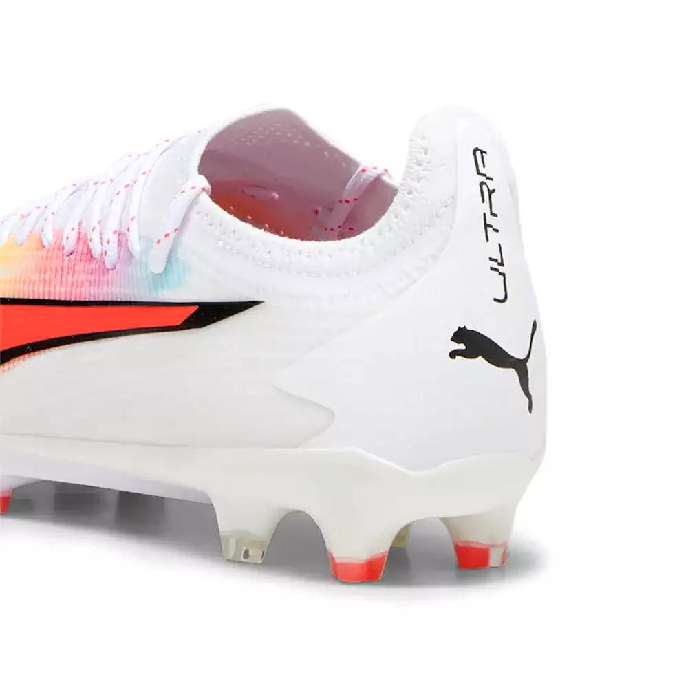 Puma Ultra Ultimate FG/AG Football Boots (White/Black/Fire Orchid)