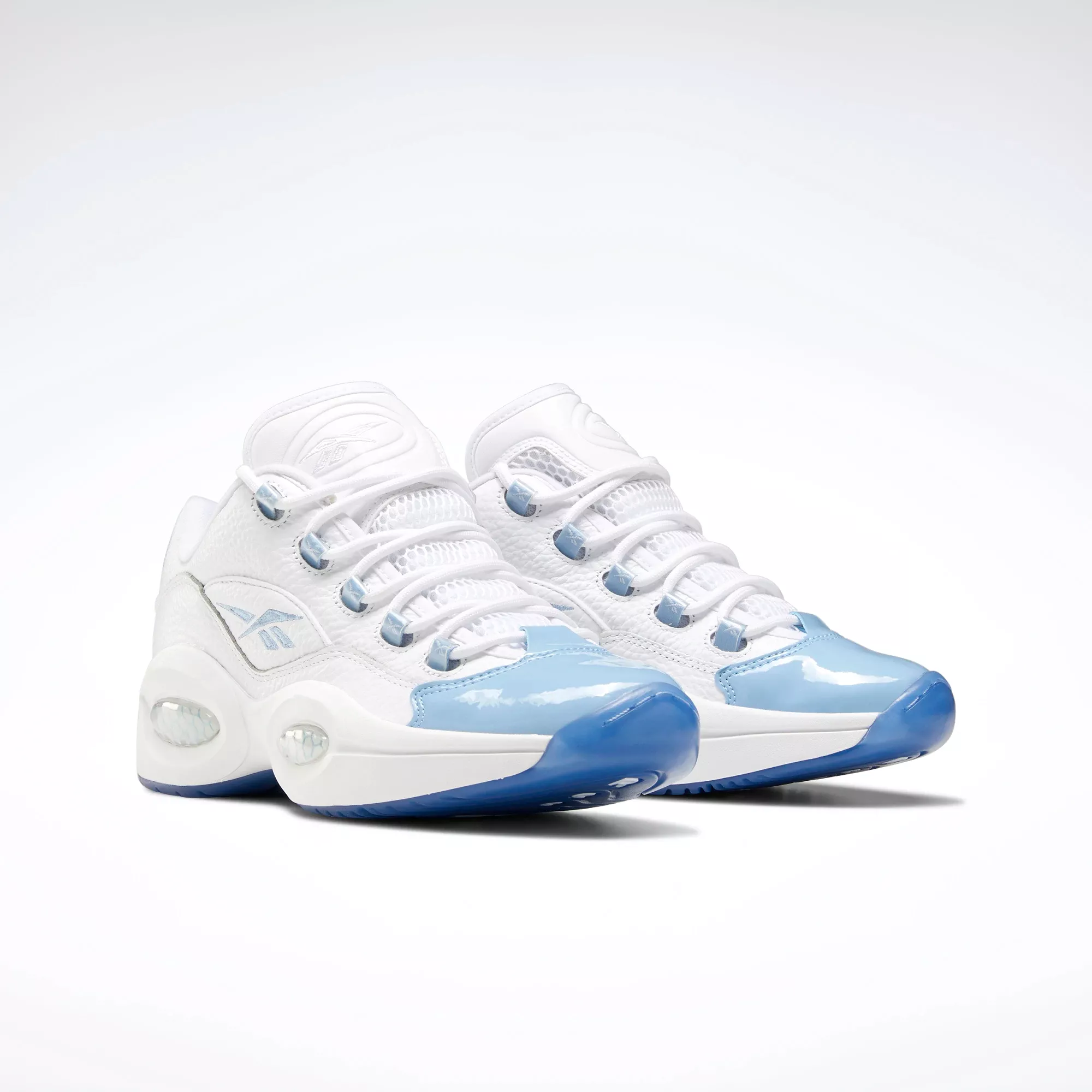 Reebok Men's Question Low Basketball Shoes - White / Fluid Blue / Reebok Ice-A1