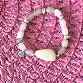 Rose Quartz and Opal Stone Bracelet