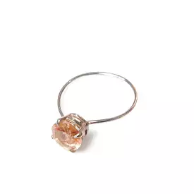 Rutilated Quartz Ring, Silver