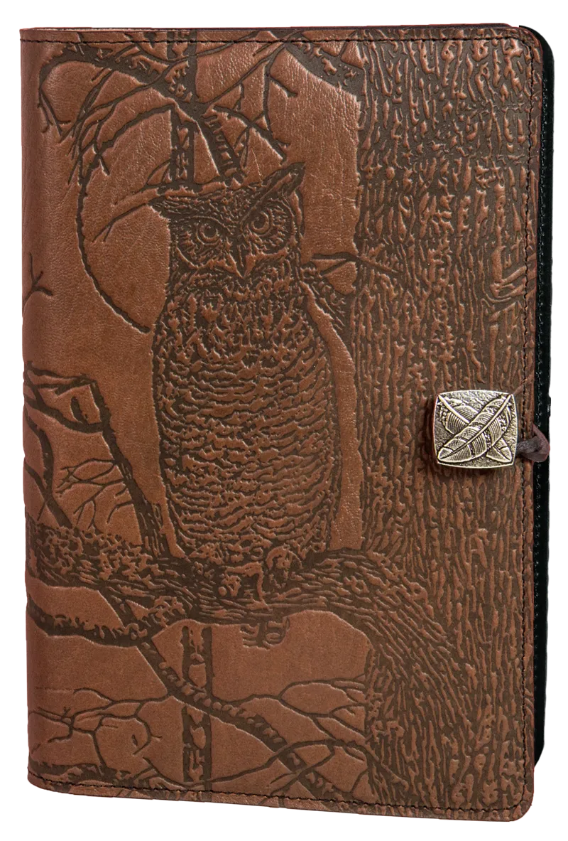 Small Leather Journal - Horned Owl in Saddle