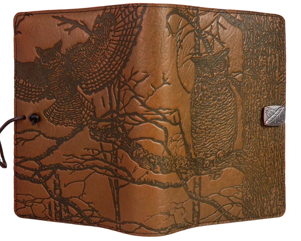 Small Leather Journal - Horned Owl in Saddle