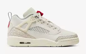 Spizike Low Grade School Basketball Shoes (Sail/University Red/Coconut Milk)