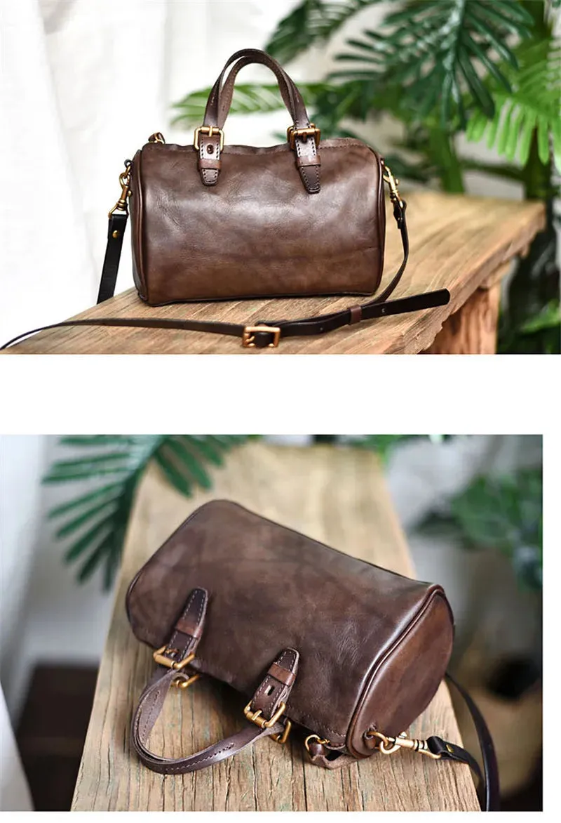 Women's Vintage Casual Style Genuine Cowhide Leather Small Handbag