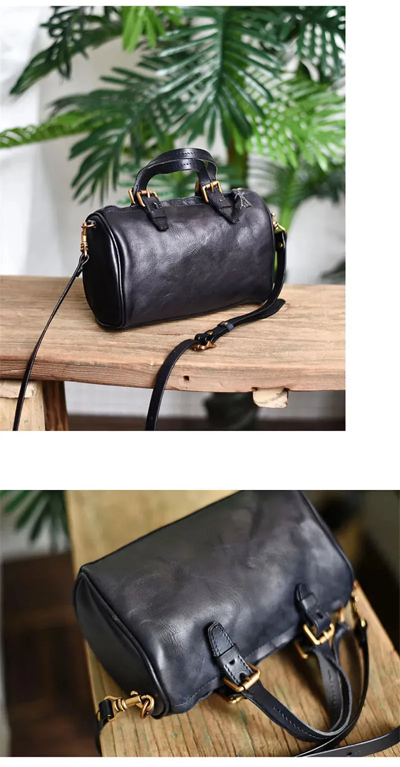 Women's Vintage Casual Style Genuine Cowhide Leather Small Handbag